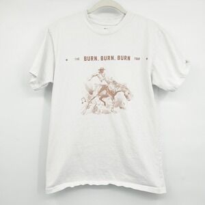 Zach Bryan Mens Burn Burn Burn Tour 2023 Western Country Concert T-Shirt Merch S